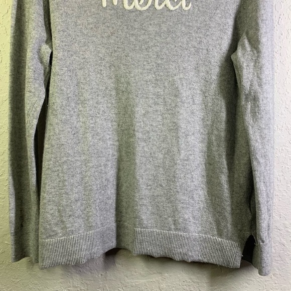 BANANA REPUBLIC Crew Neck Knit‎ Embroidered Merci Cozy Soft Lightweight Sweater - Picture 7 of 16
